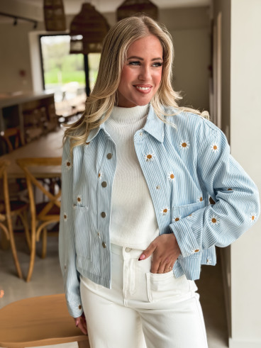 Veste à fleurs Amsterdam - bleu Veste à fleurs Amsterdam - bleu