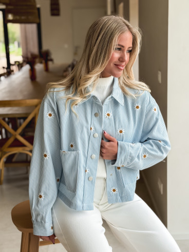 Veste à fleurs Amsterdam - bleu Veste à fleurs Amsterdam - bleu