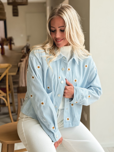 Veste à fleurs Amsterdam - bleu Veste à fleurs Amsterdam - bleu