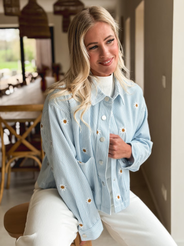 Veste à fleurs Amsterdam - bleu Veste à fleurs Amsterdam - bleu