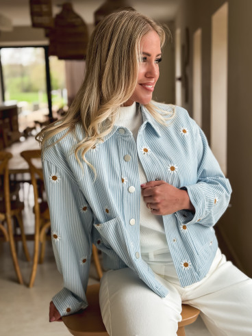 Veste à fleurs Amsterdam - bleu Veste à fleurs Amsterdam - bleu