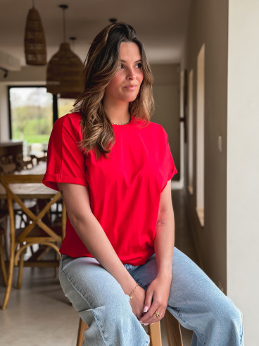T-shirt Zélia - Rouge