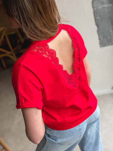 T-shirt Zélia - Rouge