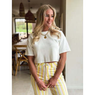 Crop T-shirt Clélia - Blanc