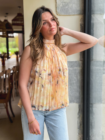 Blouse à motifs Norella - Jaune