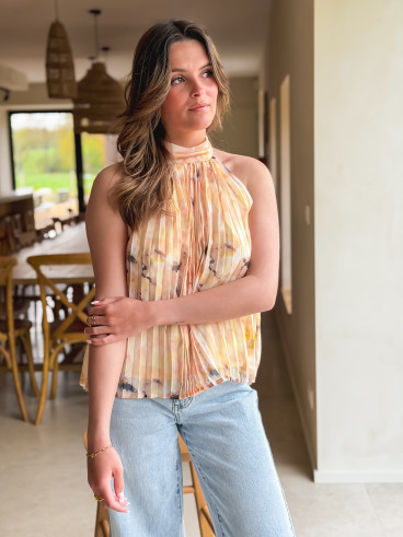 Blouse à motifs Norella - Jaune