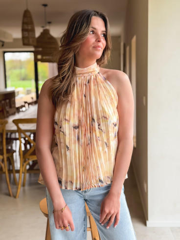 Blouse à motifs Norella - Jaune Blouse à motifs Norella - Jaune