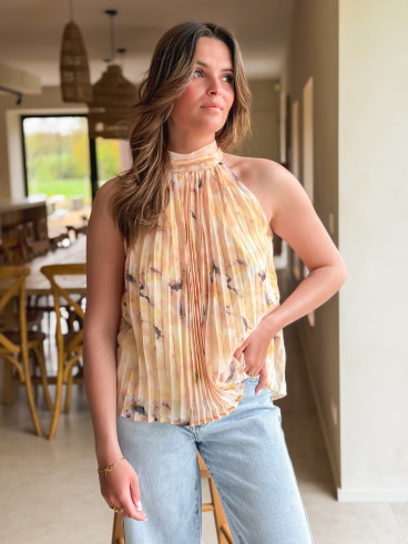 Blouse à motifs Norella - Jaune Blouse à motifs Norella - Jaune