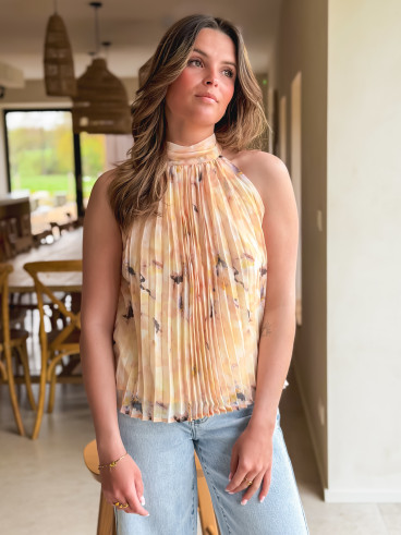 Blouse à motifs Norella - Jaune Blouse à motifs Norella - Jaune