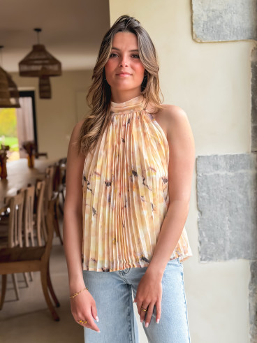 Blouse à motifs Norella - Jaune Blouse à motifs Norella - Jaune