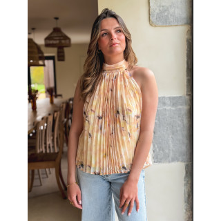 Blouse à motifs Norella - Jaune