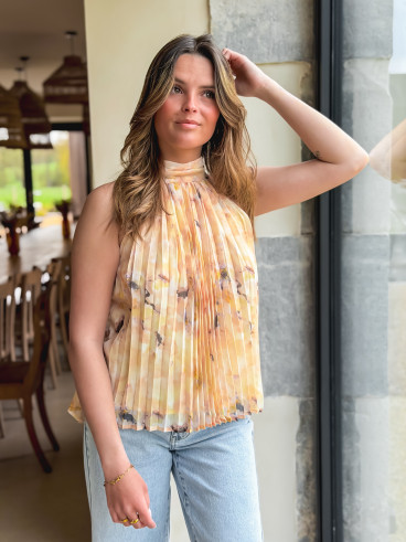 Blouse à motifs Norella - Jaune Blouse à motifs Norella - Jaune