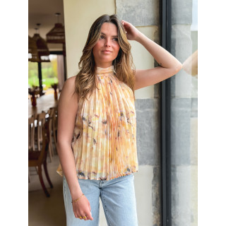 Blouse à motifs Norella - Jaune