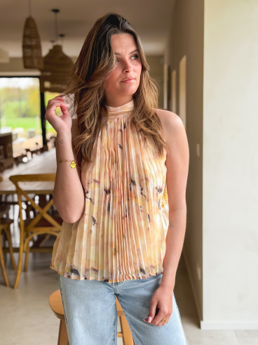 Blouse à motifs Norella - Jaune Blouse à motifs Norella - Jaune