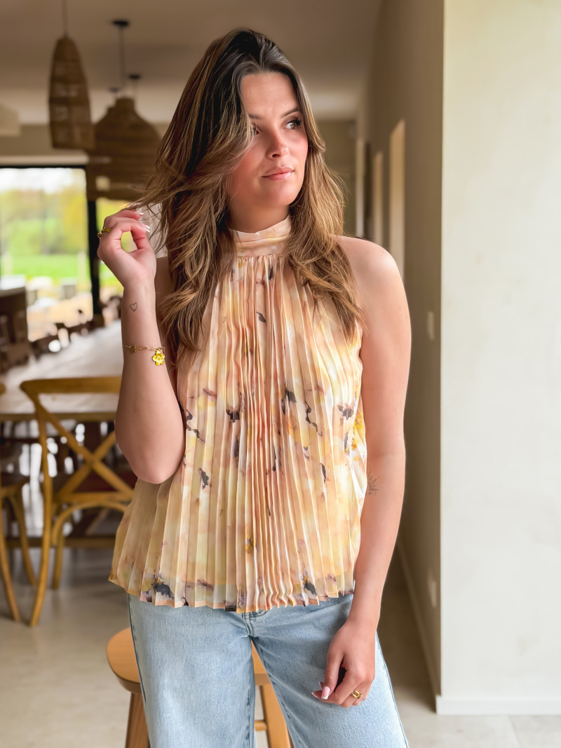 Blouse à motifs Norella - Jaune