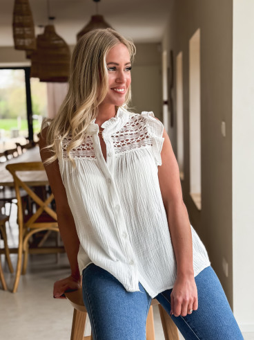 Blouse Milaé - Blanc Blouse Milaé - Blanc