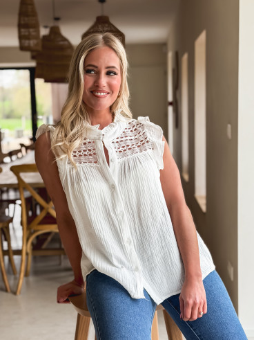 Blouse Milaé - Blanc Blouse Milaé - Blanc