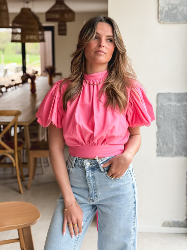 Blouse Loelia - Rose bonbon
