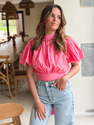 Blouse Loelia - Rose bonbon