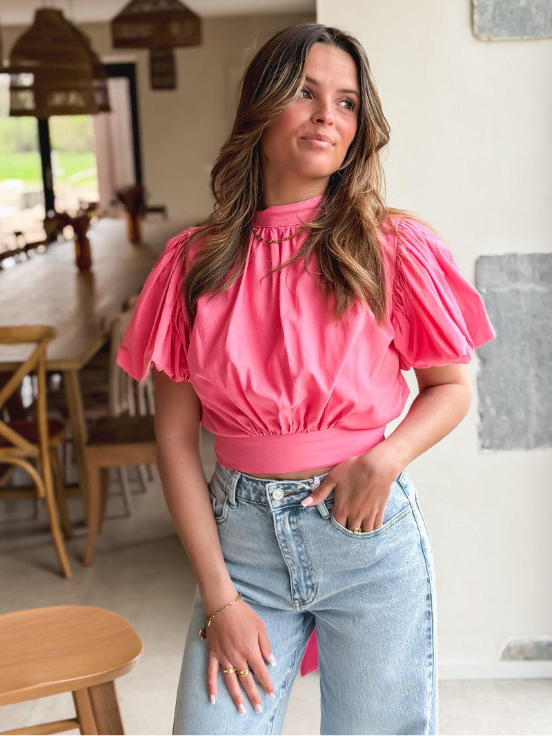 Blouse Loelia - Rose bonbon