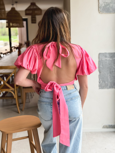 Blouse Loelia - Rose bonbon