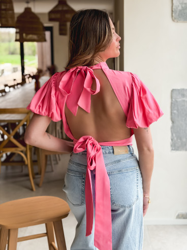 Blouse Loelia - Rose bonbon