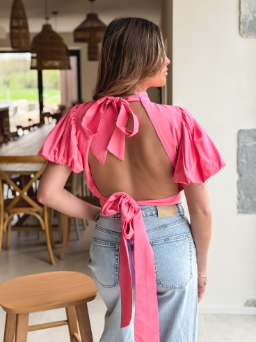 Blouse Loelia - Rose bonbon