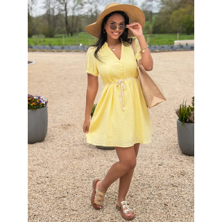 Robe courte Fabienne - Jaune