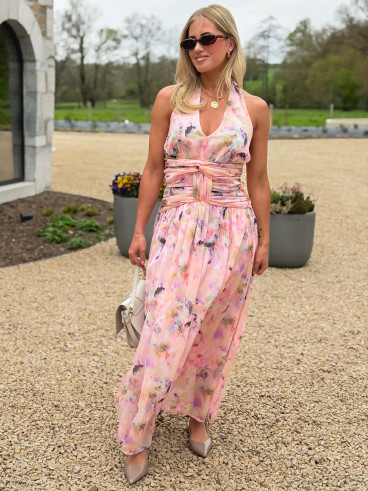 Robe longue Norella - Rose