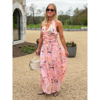 Robe longue Norella - Rose