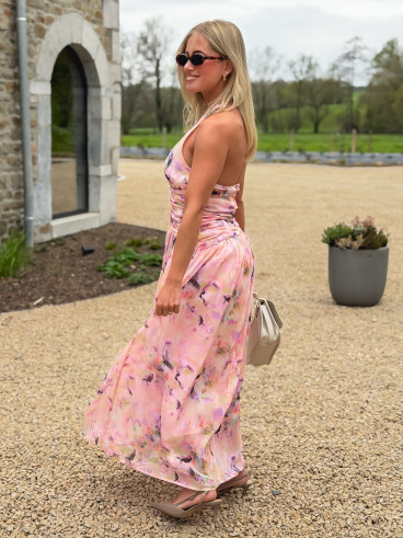 Robe longue Norella - Rose