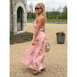 Robe longue Norella - Rose