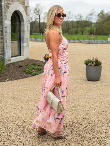 Robe longue Norella - Rose