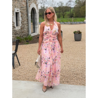 Robe longue Norella - Rose