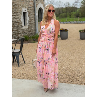 Robe longue Norella - Rose