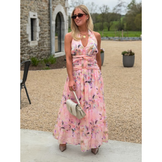 Robe longue Norella - Rose