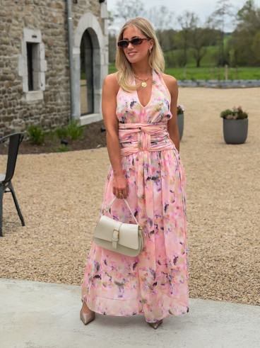 Robe longue Norella - Rose