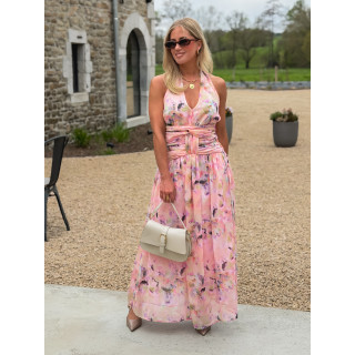 Robe longue Norella - Rose