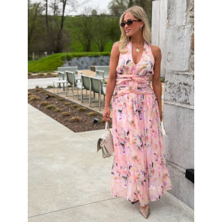 Robe longue Norella - Rose