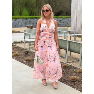 Robe longue Norella - Rose