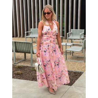 Robe longue Norella - Rose