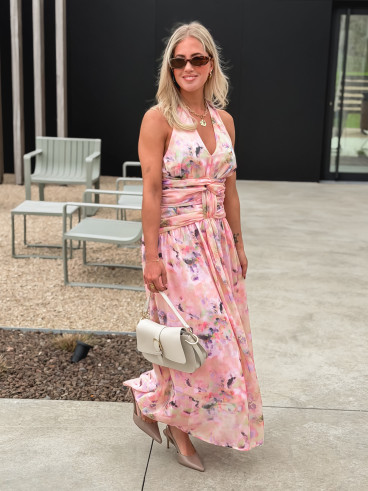 Robe longue Norella - Rose