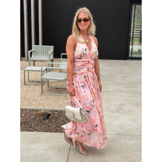 Robe longue Norella - Rose