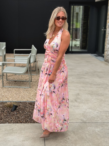 Robe longue Norella - Rose