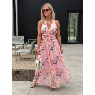 Robe longue Norella - Rose