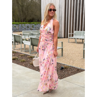 Robe longue Norella - Rose