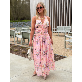 Robe longue Norella - Rose