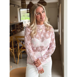 Blouse à motifs Séverine - Rose