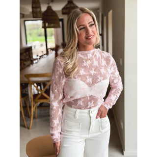 Blouse à motifs Séverine - Rose