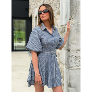Robe courte Varsovie - Bleu
